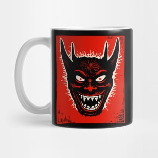 Lino Cut Devil Mug